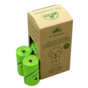 

QQQPET Biodegradable Dog Poop Bags Cornstarch Earth Friendly Zero Waste Thick Compostable Cat Waste Bags Garbage Bags