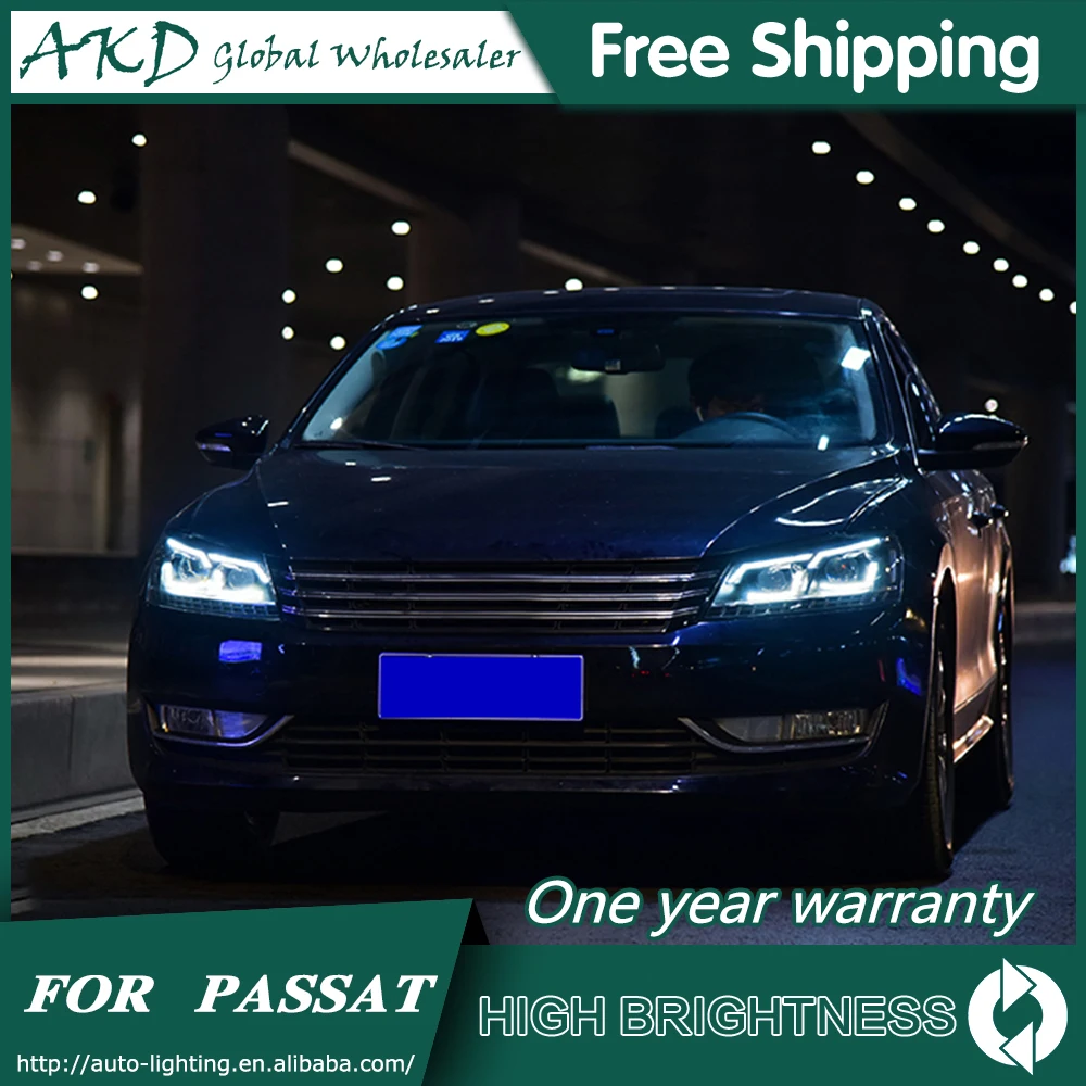 Фары для VW Passat B7 2011- DRL дневные ходовые огни Светодиодный Биксеноновая лампа Противотуманные фары тюнинг автомобильные аксессуары