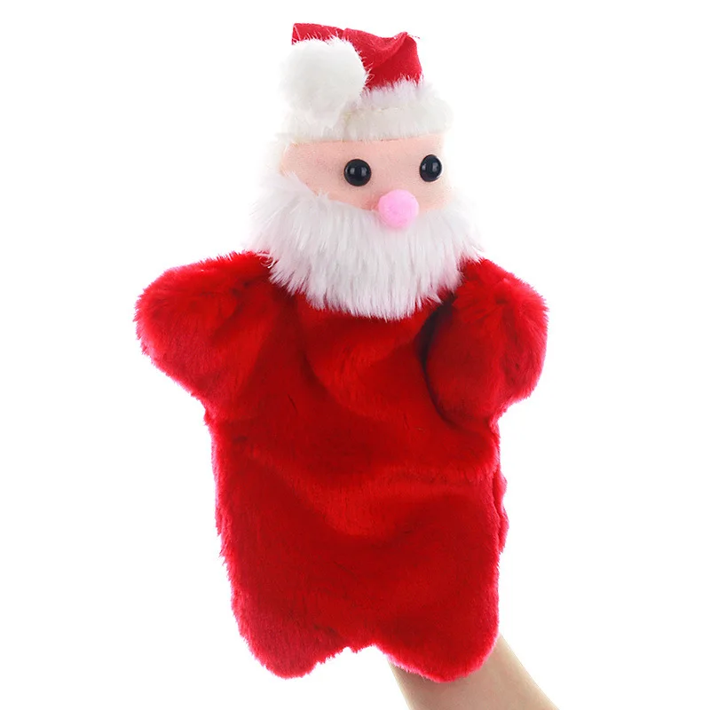 Santa Claus marionette glove puppets christmas hand puppet theater doll toys plush story talking juguetes Learning Aid funny Toy