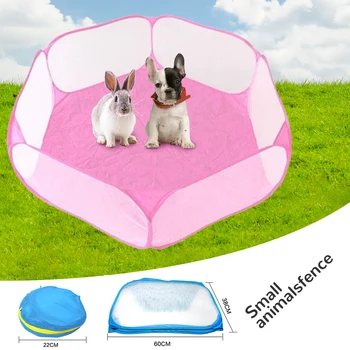 

Pet Bed Small Animals Breathable Folding Fence For Hamster Hedgehog Puppy Cat Rabbit Guinea Pig Portable Pet Cage Tent Playpen