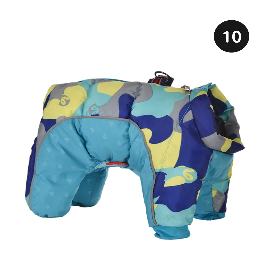 Sky Blue Reflective Winter Warm Pet Clothing Coat Waterproof Pets Dog Clothes Jacket Coat With Zipper Puppy Costume Outfit - Цвет: Sky Blue