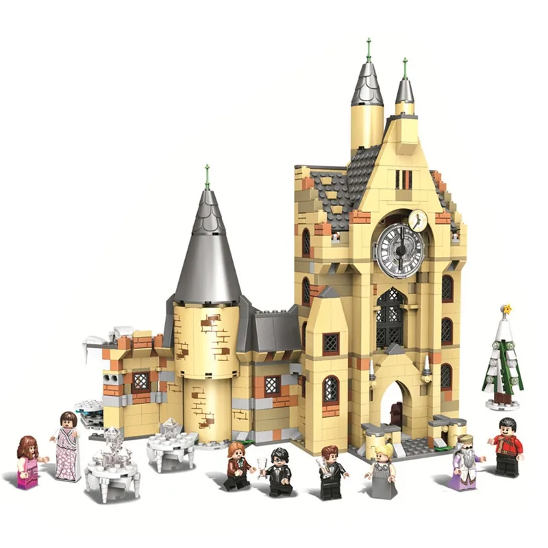 

The Goblet of Fire Clock Tower Building Blocks Kits Bricks Classic Movie Potter Model Kids Toys For Children Legoinglys