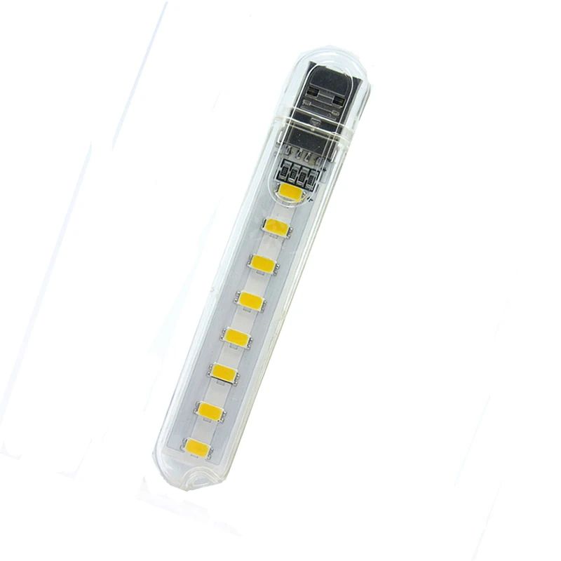8LED Мини USB СВЕТОДИОДНЫЙ светильник портативный 3/8 светодиодный s Ночной светильник Настольная лампа теплый белый светильник светодиодный светильник для внешнего аккумулятора ПК ноутбука лампа - Испускаемый цвет: 8LED