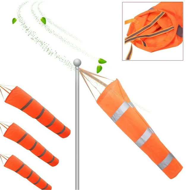 Flag For Airport Windsock Garden Reflective Belts Lawn Outdoor Use Aviation Bag Measurement Wind Direction Rip-stop Random Color 1