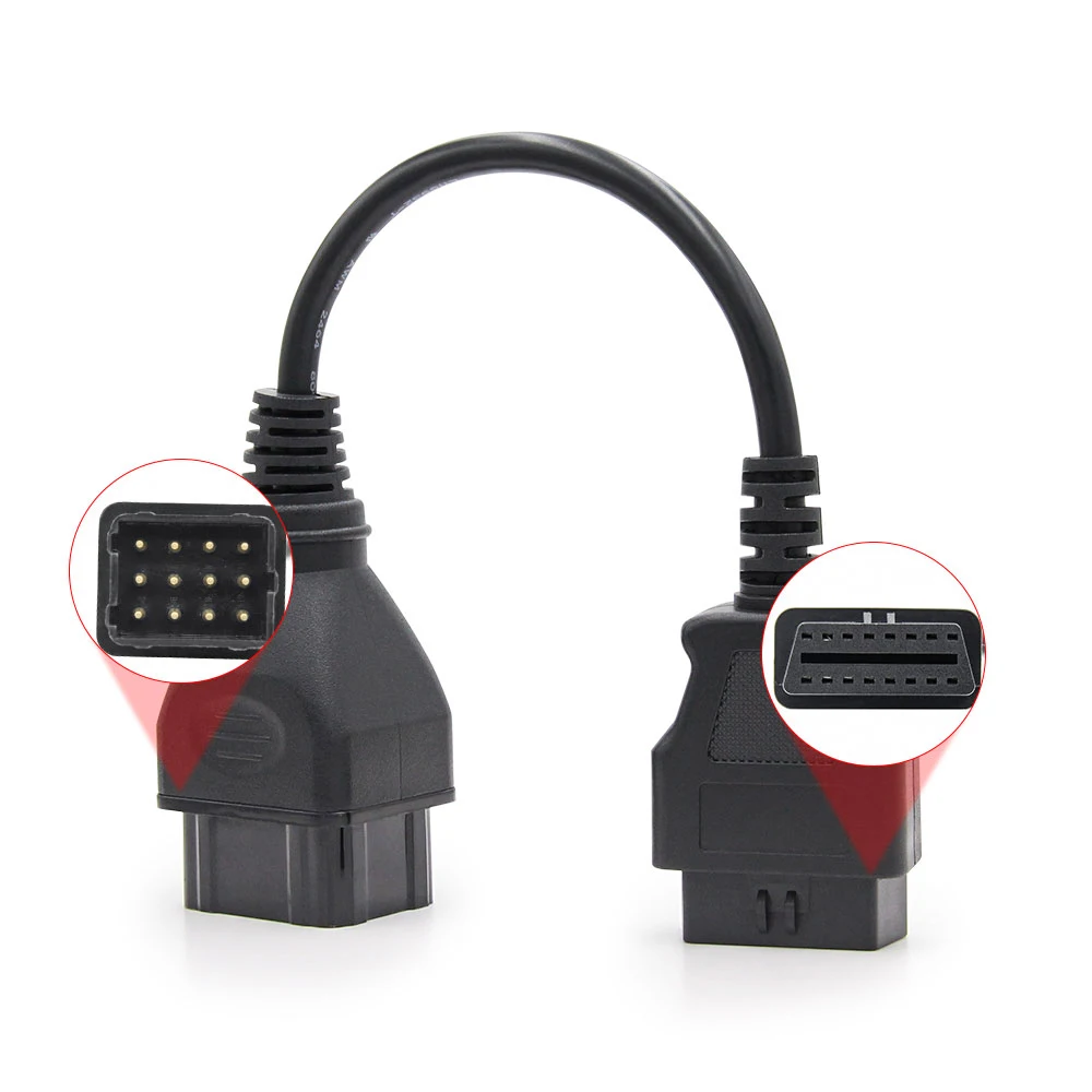 OBD2 коннектор адаптер для Renault Truck 12 Pin OBD в OBD2 16Pin для Renault OBD OBD2 Диагностический авто инструмент OBD2 удлинитель