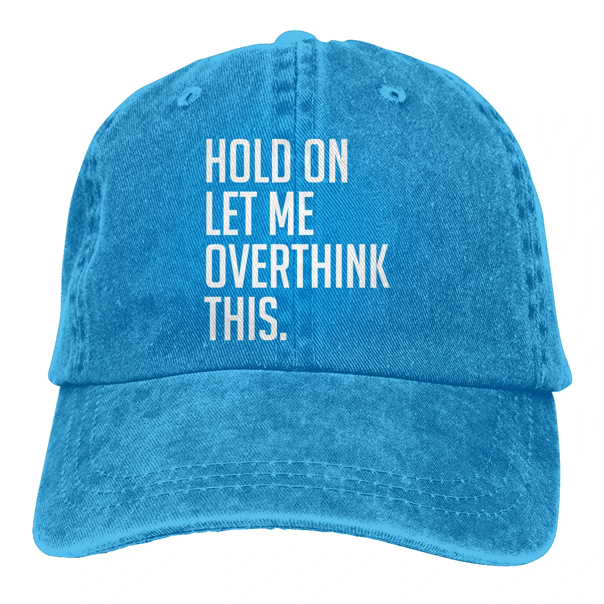 Hold On Let Me более Think This Casquette Черная мужская и женская джинсовая бейсболка с завязками Регулируемая Кепка для папы и гольфа