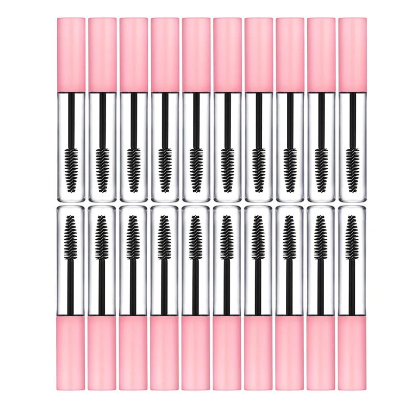 

100 упаковок многоразовых тубок для туши с резиновыми вставками с розовой крышкой для косметической упаковки