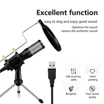 

USB Microphone for laptop and Computers for Recording Streaming Twitch Voice overs Podcasting for Youtube Skype