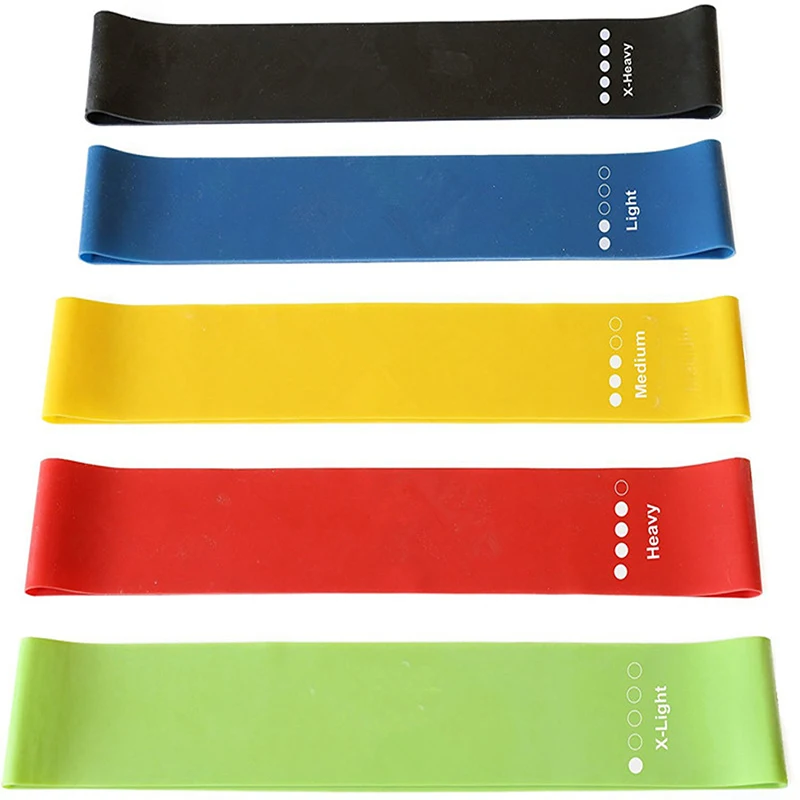 

5pcs/lots Resistance Bands Fitness Elastic Band Natural Latex Mini Sport Gym Workout Expander Training Yoga Pilates Exercise
