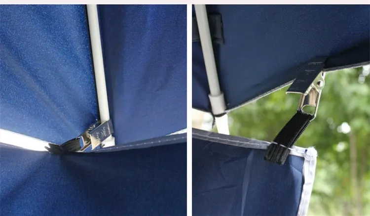 Guarda-chuva de Pesca Universal à Prova de Vento com Parede de Pano à Prova de Chuva ao ar Livre Folding Curto Avental Praia Umbrella Sun Protect Toldo 2m 4 Com Parede de Pano À Prova de