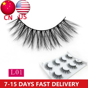 

4 pairs natural false eyelashes fake lashes long makeup 3d lashes eyelash extension mink eyelashes for beauty Eye Lash Extension