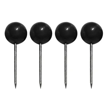 

300 Pcs Black Map Tacks Push Pins Plastic Round Pearl Head with Steel Point for Corkboard Bulletin Board and Fabric