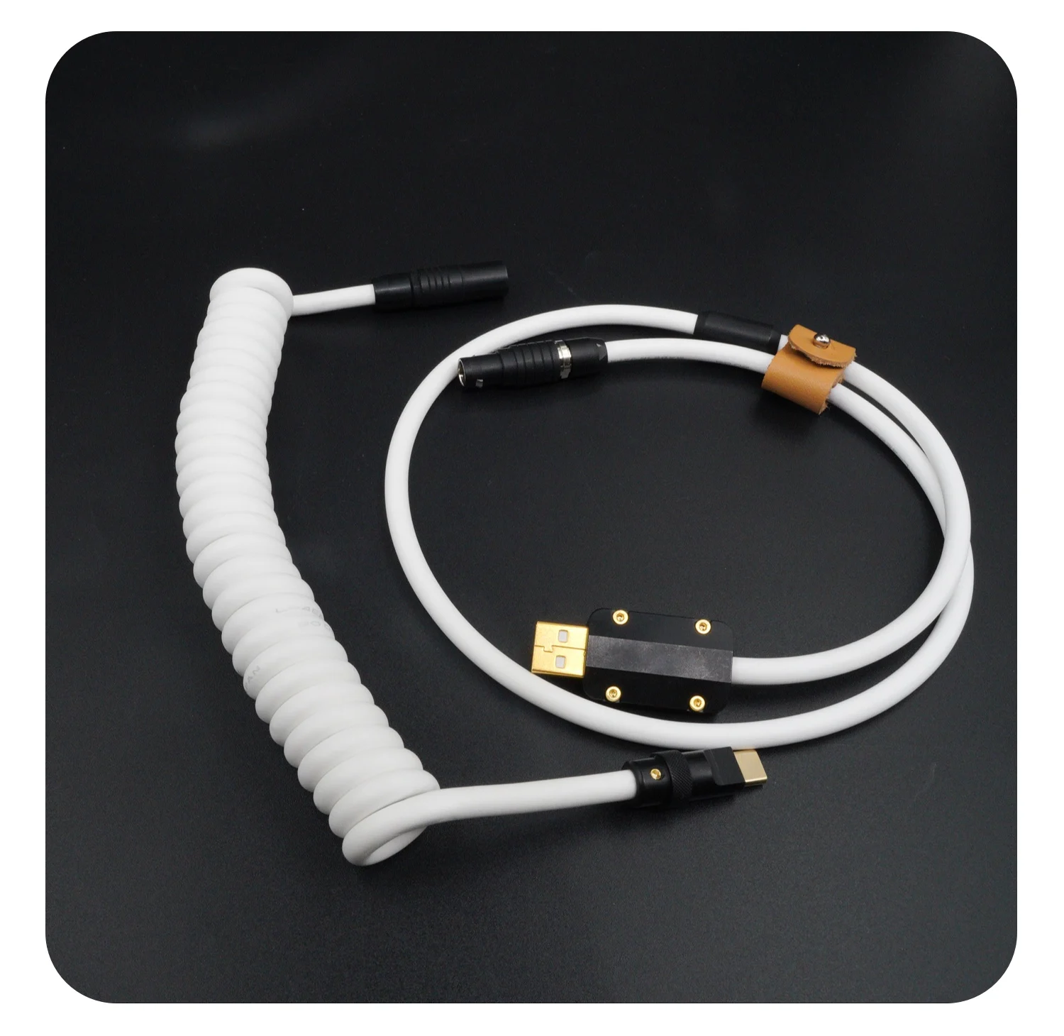 

[Спот] GeekCable ручной работы индивидуальный кабель для клавиатуры и передачи данных задний воздушный штекер черный фурнитура резиновый белый