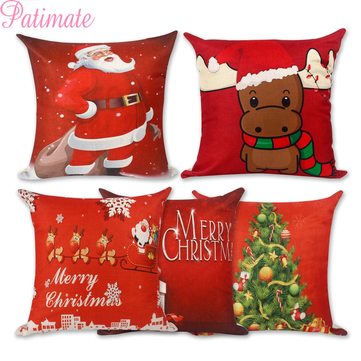 

Santa Claus Reindeer Pillow Case Christmas Ornaments Merry Christmas Decorations For Home 2019 Xmas Navidad Happy New Year Gift
