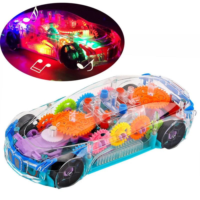 Universal Wheel Automatic Steering Car Toys Musical Baby Light Up Toys