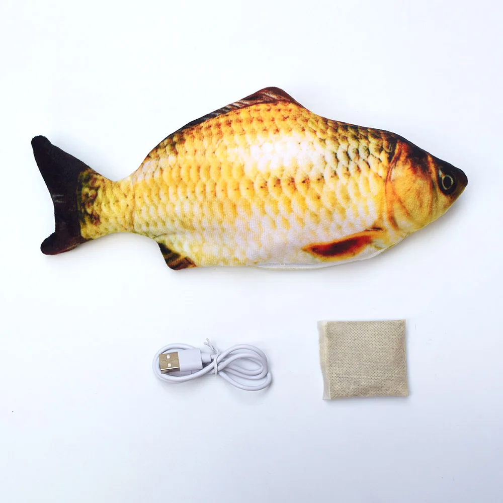 USB зарядка кошачья игрушка рыба электронное животное кошка имитация рыбы жевание