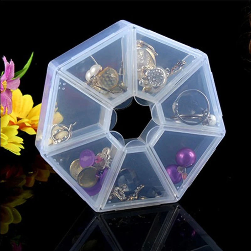 7 решеток пластиковое хранение для принадлежностей для дизайна ногтей шкатулка для украшений/Алмазная коробка/акриловый Органайзер контейнер для ногтей бусины для украшения украшений дисплей