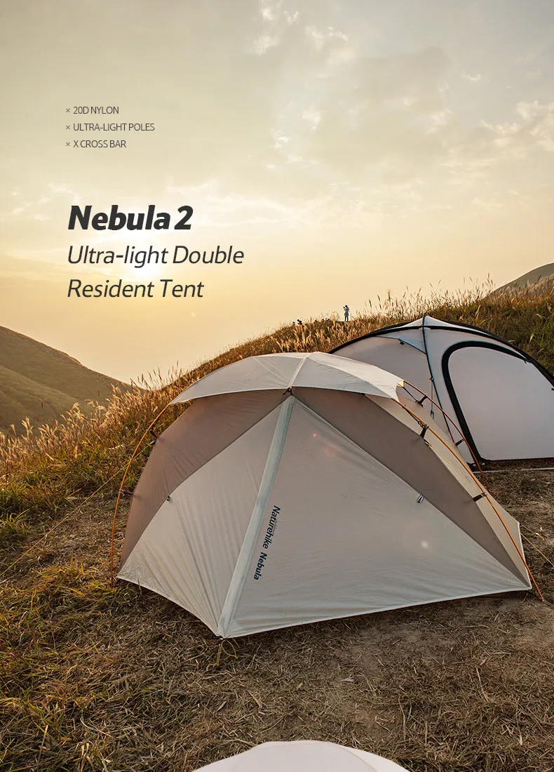 Naturehike Открытый Кемпинг Палатка Сверхлегкий 1-2 человек 20D нейлон водонепроницаемый снег-доказательство Топ х структурные палатки