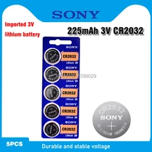 Cr2032 para sony 5 peças de lítio 3v, baterias controladoras de botão moeda célula bateria dl2032 kcr2032 5004lc