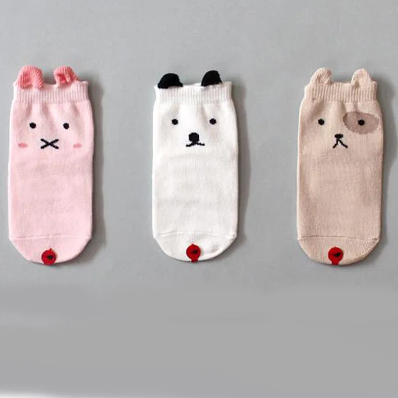 Korean-style Spring And Autumn New Style Children's Socks Men And Women Baby Cartoon Short Socks Peas Eye Puppy Socks Infants Sl