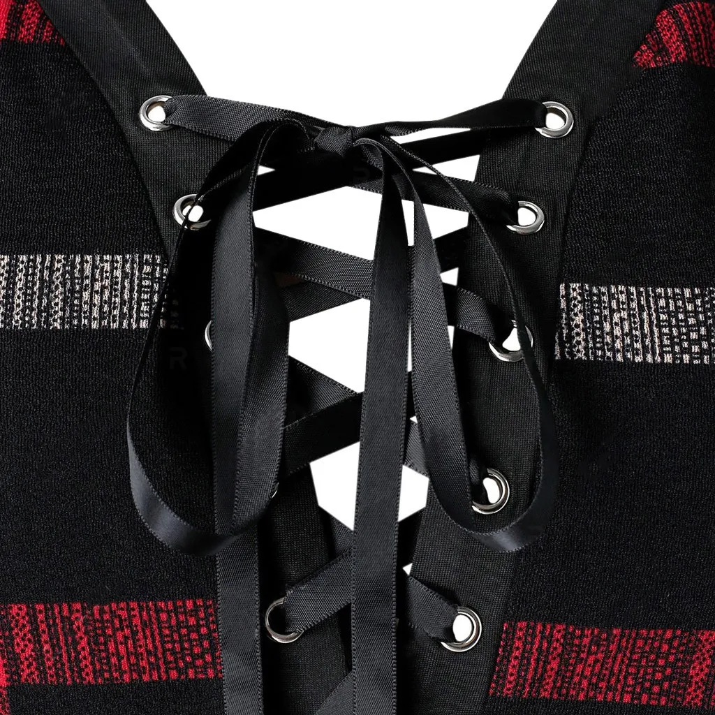 MISSOMO осенне-зимняя одежда женская футболка с v-образным вырезом и принтом в клетку с длинным рукавом Женские Топы Harajuku футболка Крестовая повязка с бантом