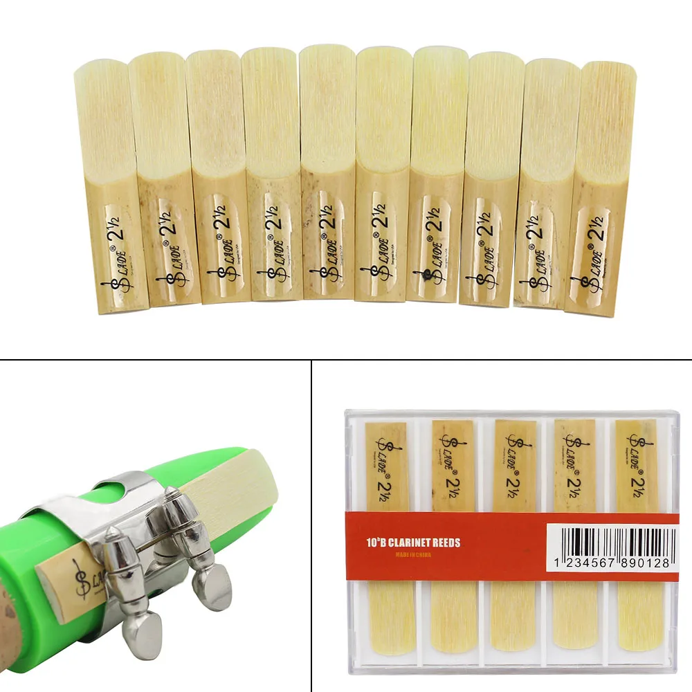 Lade 10 шт. Reed Strength 2,5 2-1/2 тростниковый бамбук для традиционных bB Аксессуары для кларнета