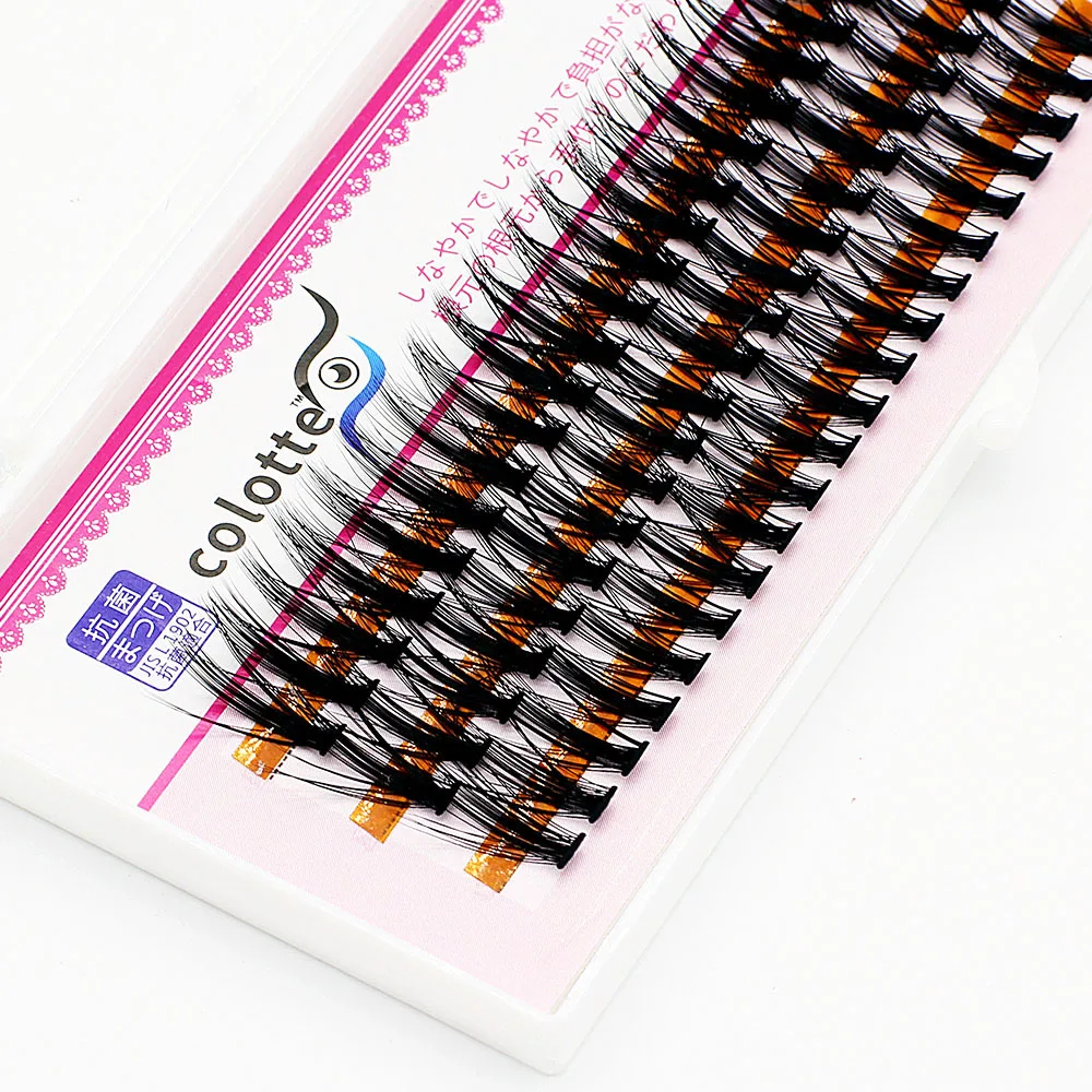 Extensiones de pestañas gruesas de lujo, 60 mechones, 3D, volumen ruso, 20D, 30D, Pestaña de visón Bunche