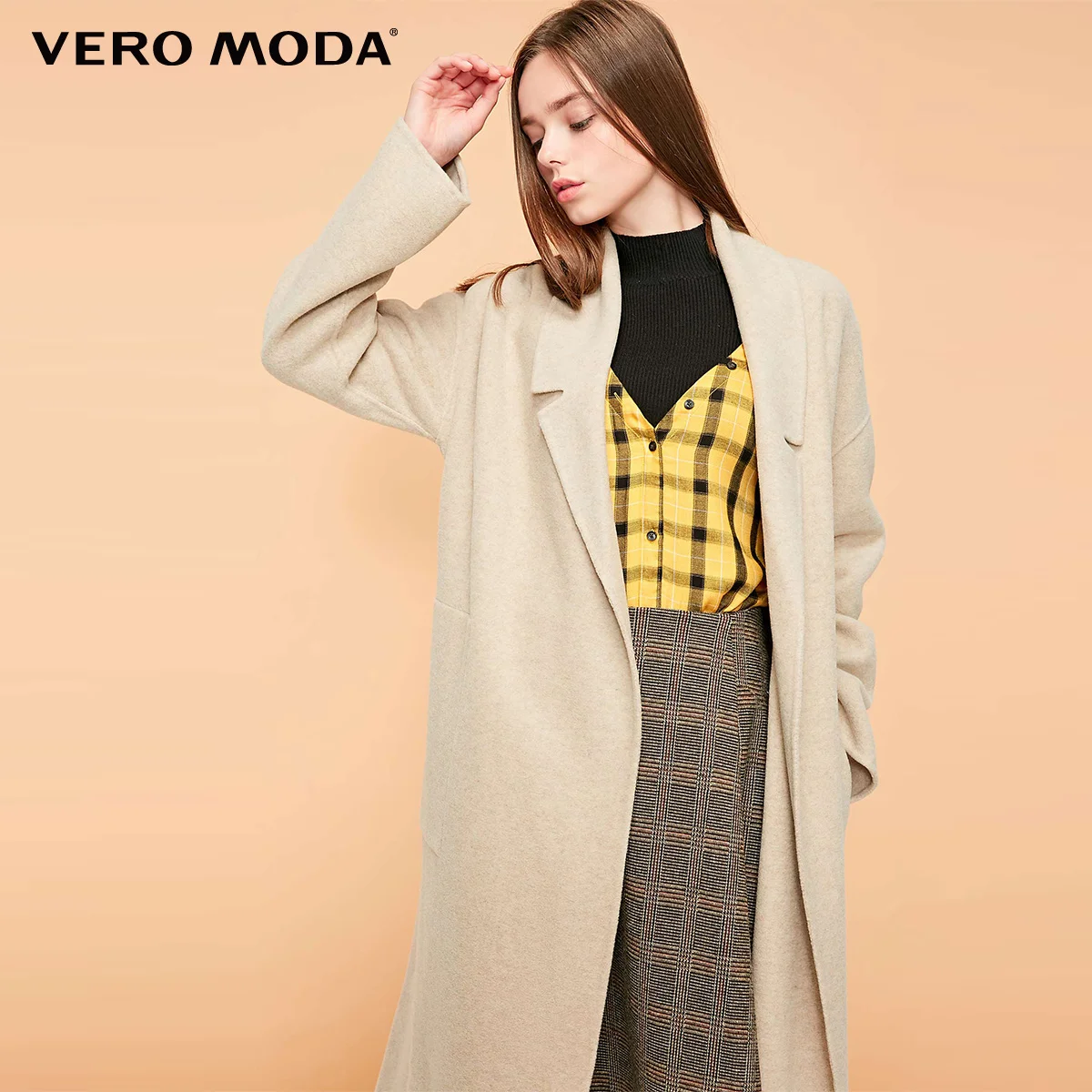 Kopen Vero Moda Vrouwen Nieuwe Ins Revers Bandjes Pocket Minimalistische Wollen Jas | 318327531