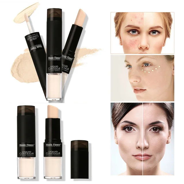 1 Piece Makeup Concealer Cream Foundation Cover Skin Face Contour Concealer Cosmetics Double Head Face Eye