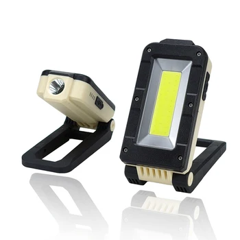 

Portable Rechargeable COB LED Inspection Work Light Magnetic Foldable Emergency Flashlight Torch Lamp 4 Modes