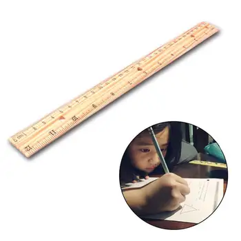 

3PCS/Set Wooden Ruler 30cm Double Sided Metric Rule Stationery Measuring Precision Student Learning Tool School H0R2