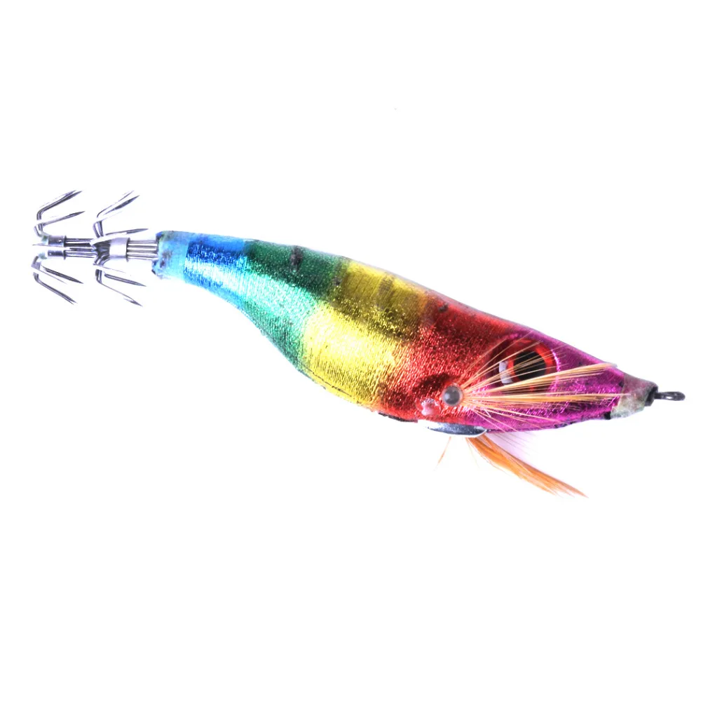 20Pcs Squid Jig 3D Big Eye Shrimp Fishing Lure Squid Cuttlefish Jig Hook 10CM 12G Cuttlefish Lures Octopus Bait