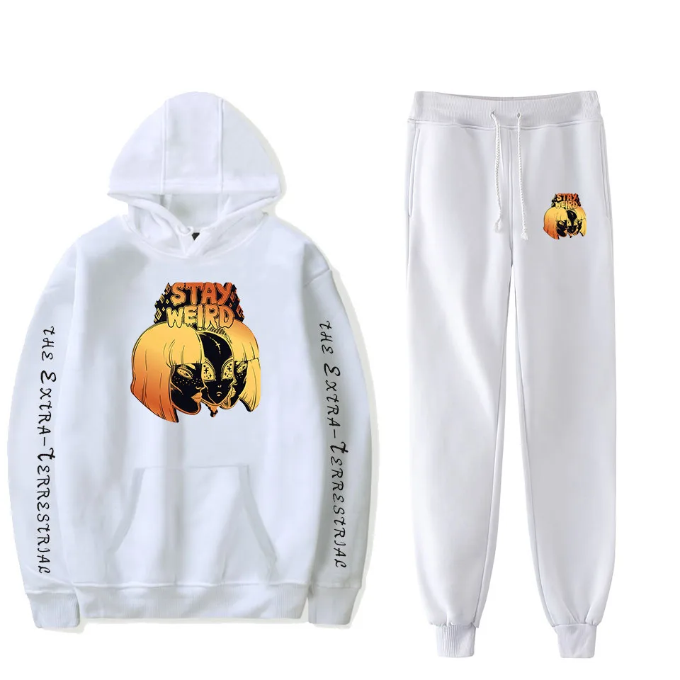 2019 Autumn/Winter  Sweatshirt Hoodie ET Alien printedHip Hop Hoodies Sweatshirts And Sweatpants Men Two Piece Set Hooded