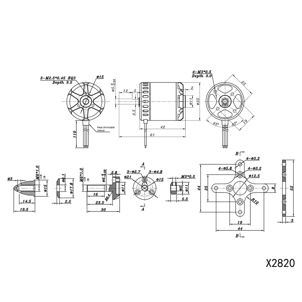 SUNNYSKY X2820 570KV/860KV/1000KV/1250KV бесщеточный двигатель для неподвижного крыла 3D RC Дрон Вертолет Самолет Запчасти Аксессуары