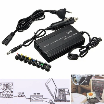 

Universal 120W 110-240V AC Car Home Charger Power Adapter Kit For Laptop