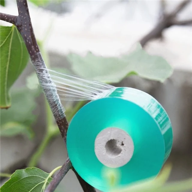 1 Tekercs / 2Cmx100M Oltás Film Oltó Szalagkert Szerszámok Gyümölcsfa Secateurs Ágazat Ág Kertészeti Kötés Öv Nyakkendője