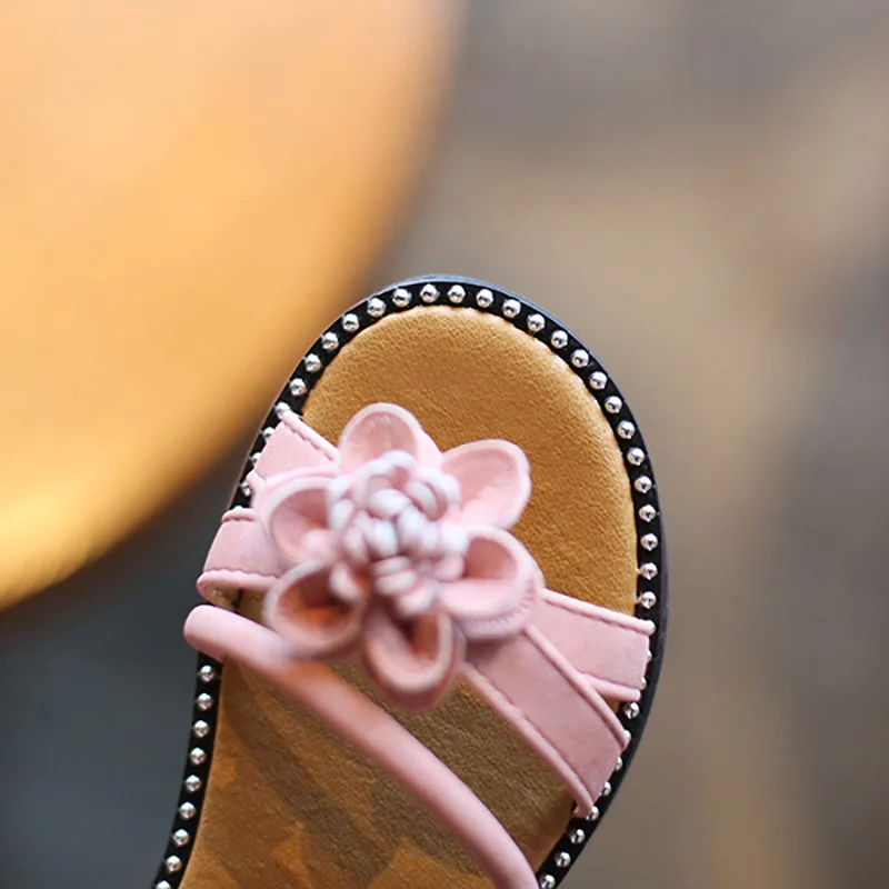New Summer Kids Sandals Cute Flower Design Sandal Girl Open Toe Princess Shoes