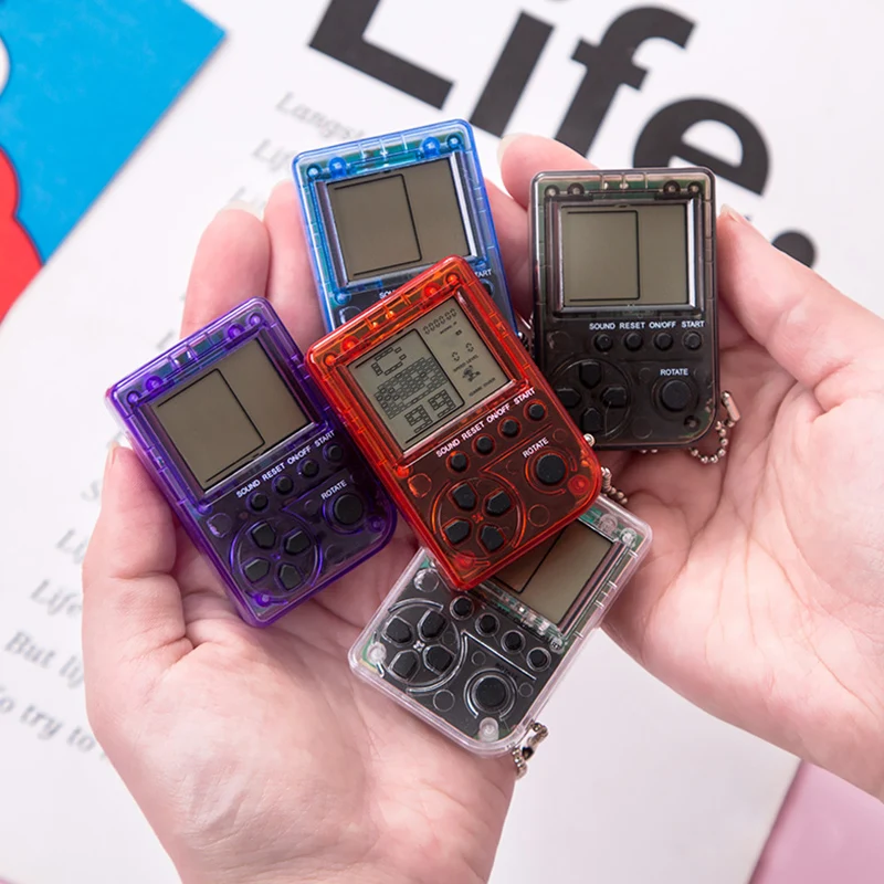 [Действительно можно играть] ожерелье с подвеской в виде игровой консоли с Tetris Racing, металлическое звено цепи, ожерелье, персонализированные подарки для друзей NC015