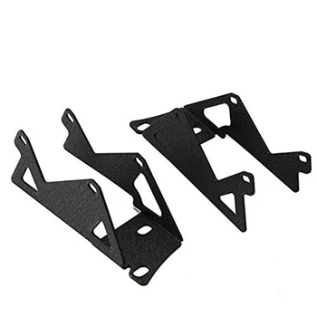 

1Pair Car Dual Lower Windshield LED Light Mounts Brackets Kit for Dual LED Light Cube 07-16 Jeep JK Wrangler