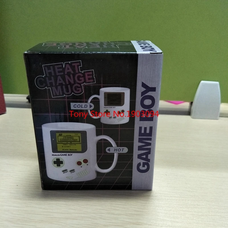 24 шт./лот, керамическая кружка nintendo Game Boy для домашнего офиса, белая фарфоровая кружка для молока, пива, кофе, меняющая цвет, посуда для напитков