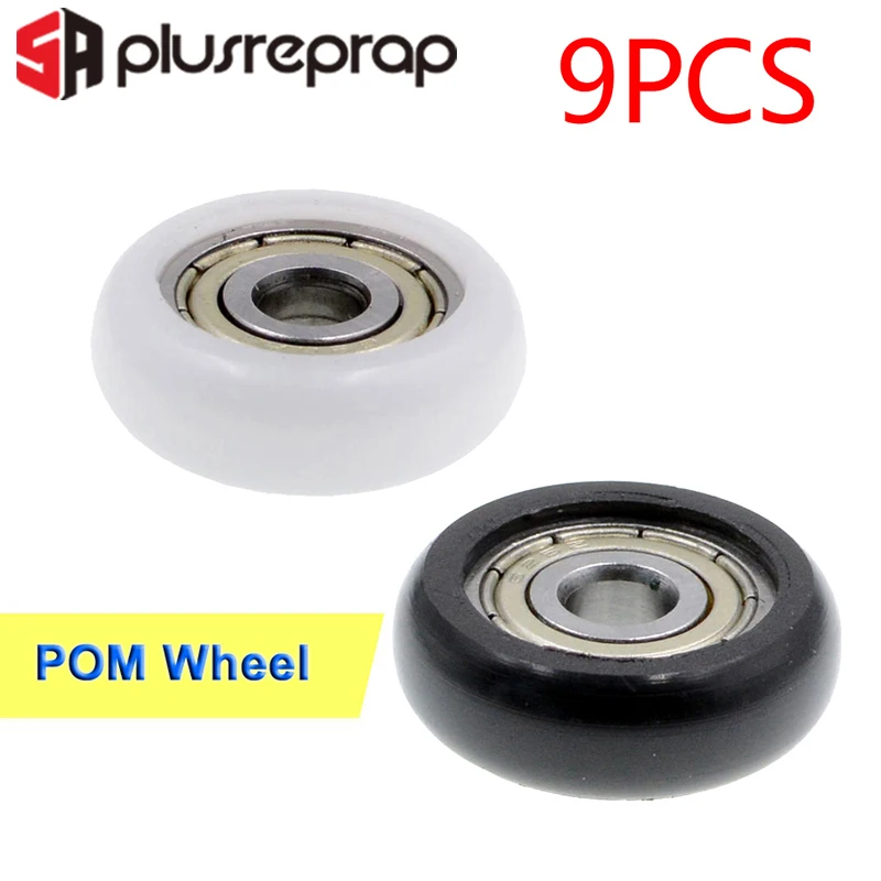 5 Cuscinetti In Plastica POM 6200: 10x30x9 Mm Aperti Con Sfere In Vetro E Gabbia Nylon - 3