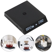 Czarny lustro tiemore Nano waga elektroniczna automatyczne inteligentne wlać ponad Espresso rozrządu kuchenna kawa skala 0.1g