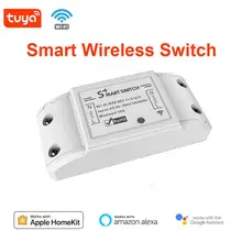Tuya Smart Wifi Drahtlose Fernbedienung Schalter Licht Controller Modul 10A Relais Smart Switch Unterstützung Für Alexa Google Home Homekit
