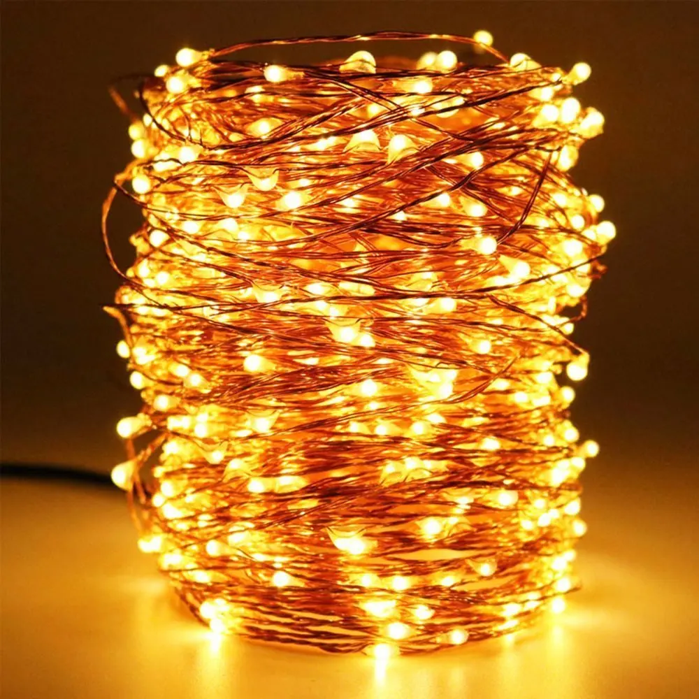 USB 5-20 м 50-200LEDs светодиодный фонарь на медном проводе светящиеся гирлянды