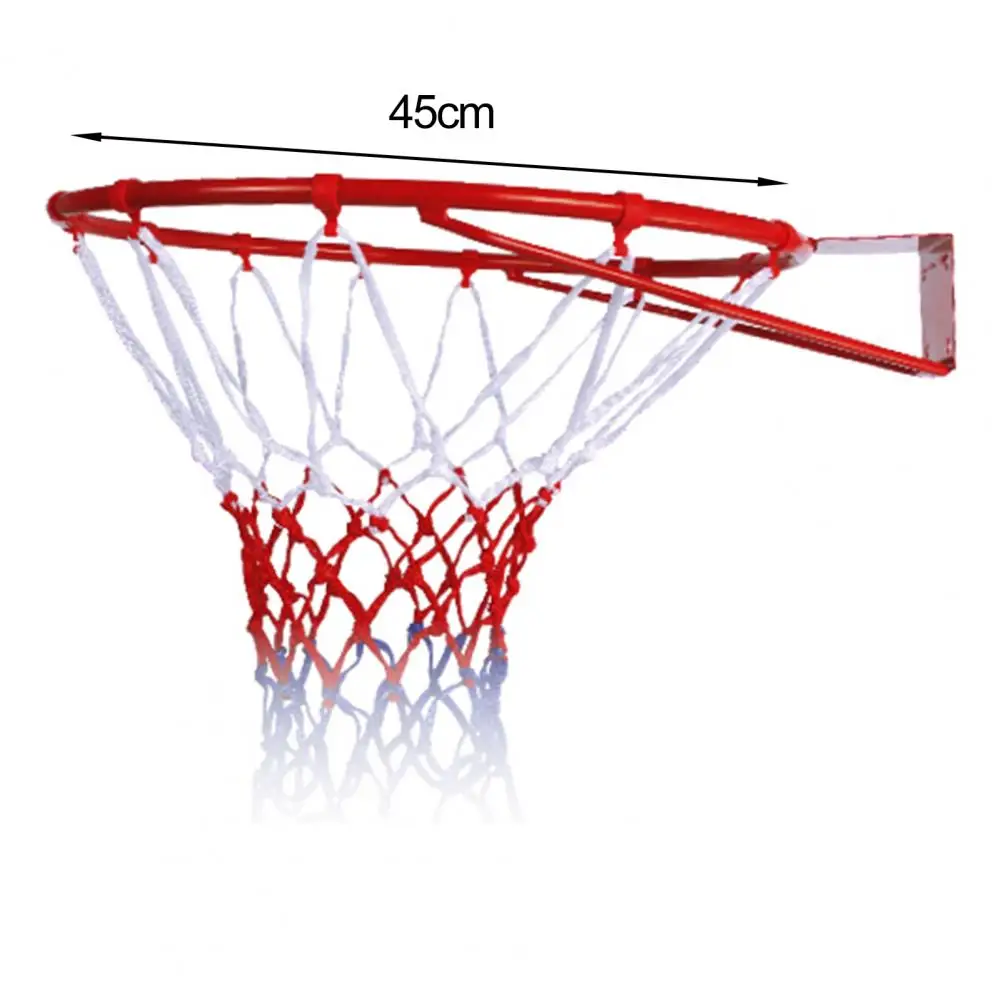 Soccer Ball 1Set 45cm Portable Wall Mounted Basketball All-weather Resistant Hoop Goals Rim and Net for Indoor Outdoor Use