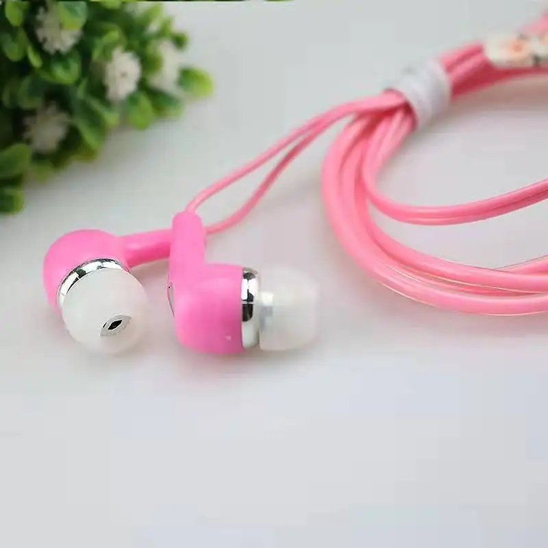 

New in ear Wired Earphone Earbuds Stereo Sport Noise Isolating Headset with microphone for Iphone Mobile Phone Universal mp3 mp4