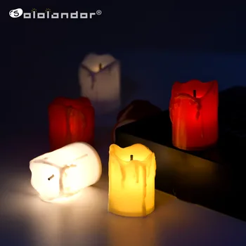 

SOLOLANDOR Candles Light Candles Lamp LED Tealight Romantic Creative Votive Flameless Battery Colorful Electronic Best Gift Home