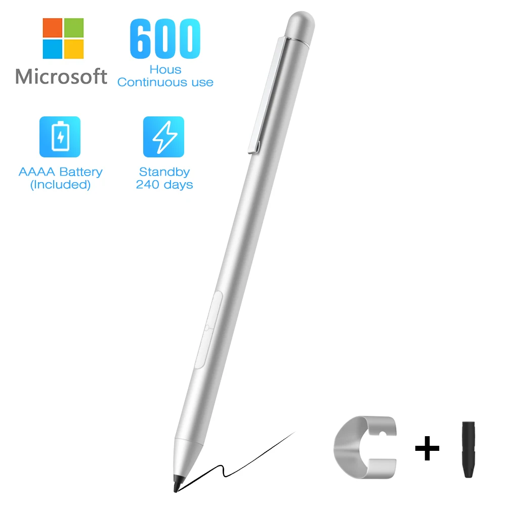 Black Stylet Windows Compatible pour Surface Go/ Pro3/ Pro4/ Pro 2017 LACORAMO Stylet Surface Surface Pen avec Points De Pression 4096,500 Heures dUtilisation Et Veille 180 Jours 