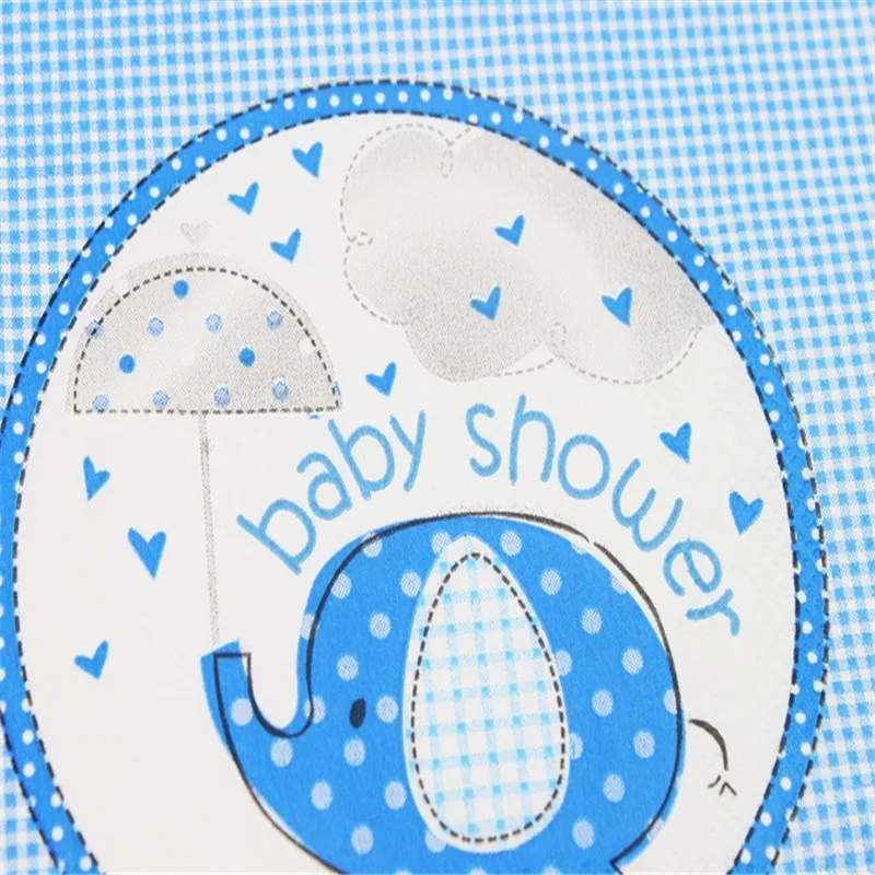 20 шт./компл. Творческий слон теленок салфетки Baby Shower вечерние украшения Розовый Синий Бумага салфетки Пол раскрыть дома вечерние поставки