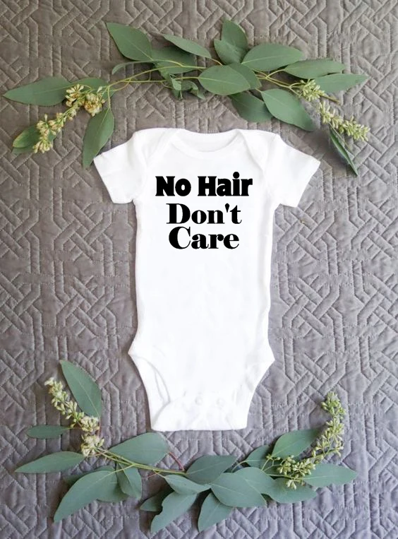 Нет Hair Don't Care "Лето Забавный для новорожденных; Комбинезон для маленьких мальчиков и девочек Костюмы унисекс для малышей; короткий рукав